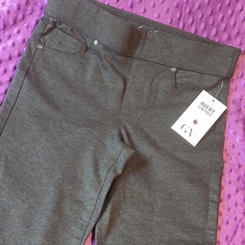 Gloria Vanderbilt Charcoal Skinny Pants